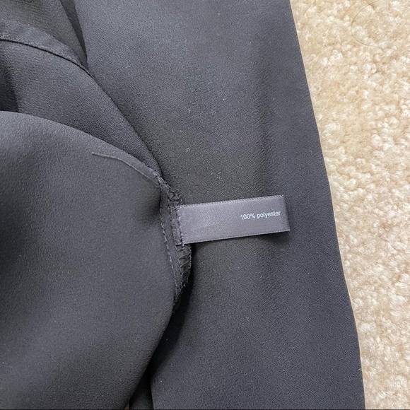 The Limited Black Blouse Womens Large Ruffle Bow Three Quarter Sleeve Scoop Neck - Picture 4 of 8